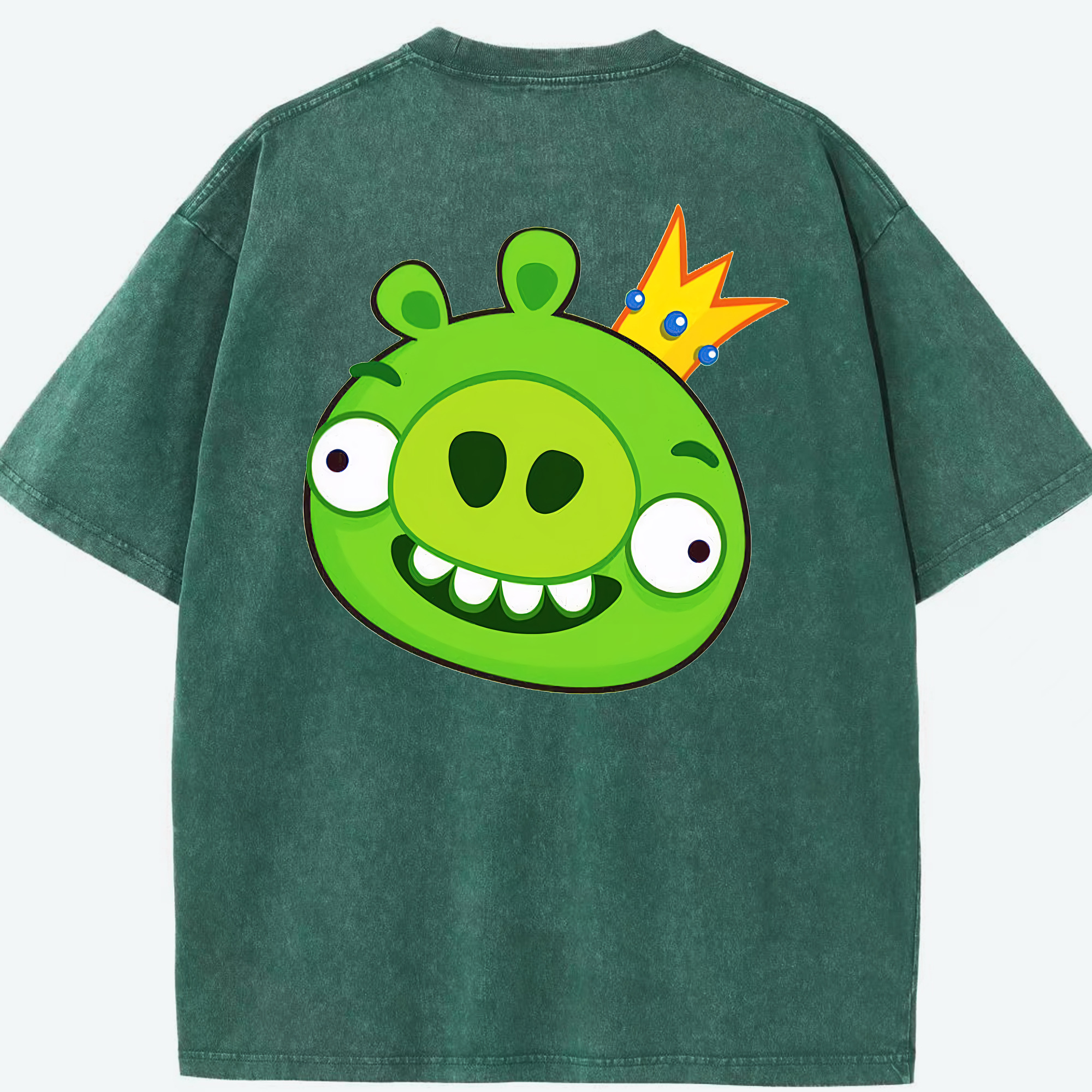 （画像用） Angry Birds アングリーバード 綿100% ヴィンテージ風 半袖Tシャツ（背面プリント）